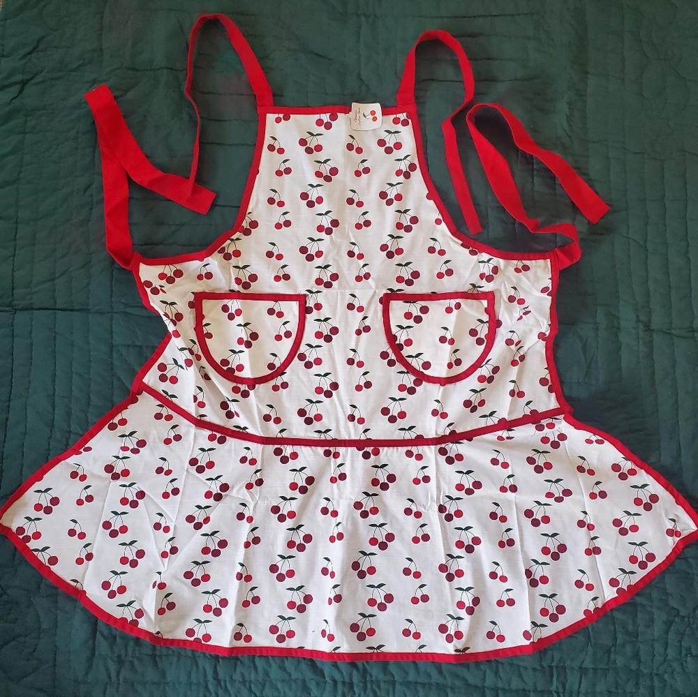 Apron covered in Cherries. NEW with Tags. Great Hostess gift!